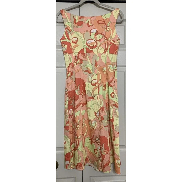 NWT Tahari Fit And Flare Floral Multicolor Dress Size 8 (Z1) - Picture 7 of 11